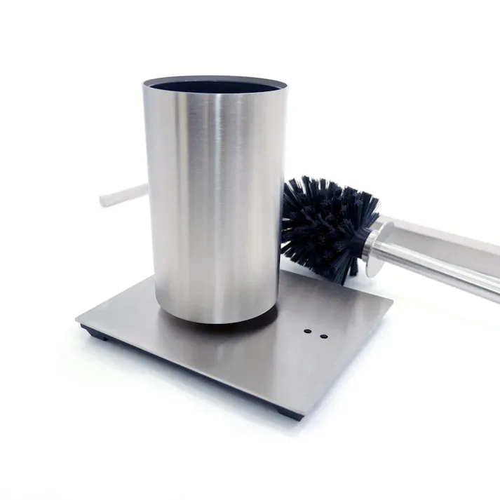 トイレットバトラー|ZACK 40488 CARVO ペーパーホルダーとブラシの一体型 トイレブラシ ペーパースタンド トイレ収納 スタンドタイプ ステンレス おしゃれ 雑貨 かっこいい 上質 高級 ホテルライク 男前インテリア インダストリアル ドイツ デザイナーズ