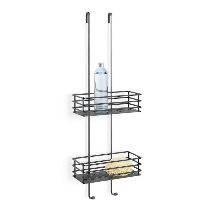 シャワーバスケット マットブラック|ZACK 40521 IPARO シャワーシェルフ バスルームラック 浴室用ラック バスルーム収納 洗面収納 浴室用 ステンレス おしゃれ かっこいい 上質 高級 ホテルライク 男前インテリア インダストリアル ドイツ デザイナーズ