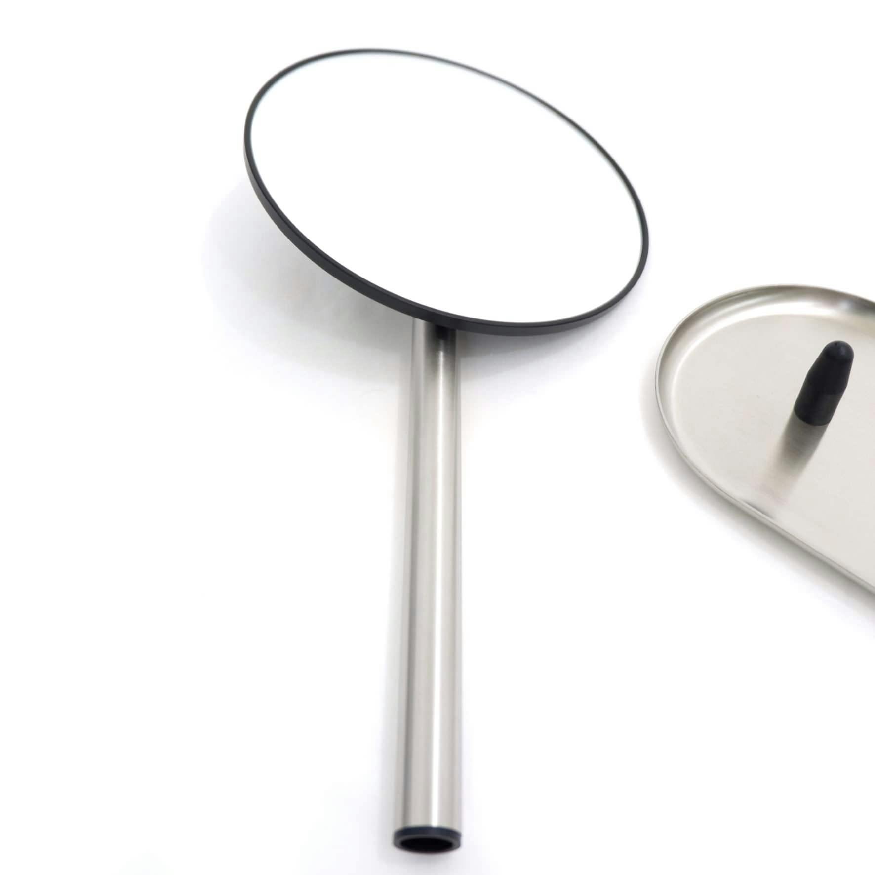 ハンドヘルドミラー(等倍/片面鏡) トレイ付き｜ZACK 40524 OLOMO