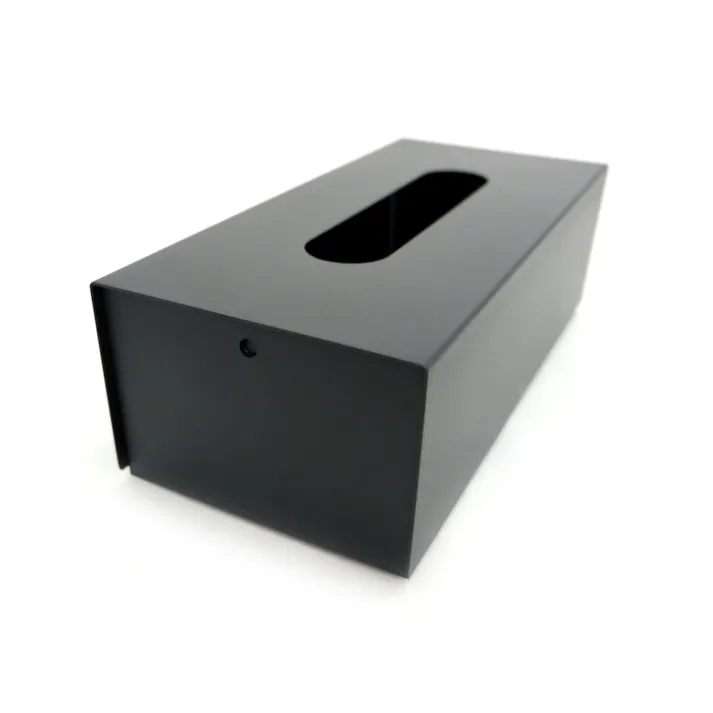 ティッシュボックス マットブラック|ZACK 40541 PURO ティッシュカバー ティッシュペーパー ボックス トイレタリー 洗面 リビング 収納 ステンレス おしゃれ 雑貨 かっこいい 上質 高級 ホテルライク 男前インテリア インダストリアル ドイツ デザイナーズ