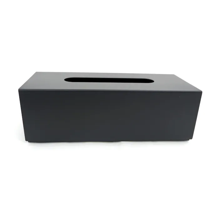 ティッシュボックス マットブラック|ZACK 40541 PURO ティッシュカバー ティッシュペーパー ボックス トイレタリー 洗面 リビング 収納 ステンレス おしゃれ 雑貨 かっこいい 上質 高級 ホテルライク 男前インテリア インダストリアル ドイツ デザイナーズ