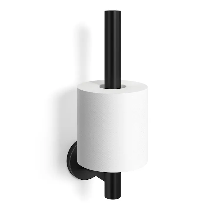 スペアトイレットロールホルダー マットブラック|ZACK 40851 SCALA トイレットペーパーホルダー トイレ用品 壁付け DIY ステンレス かっこいい 高級 ホテルライク 男前インテリア インダストリアル ドイツ デザイナーズ