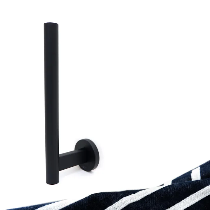 スペアトイレットロールホルダー マットブラック|ZACK 40851 SCALA トイレットペーパーホルダー トイレ用品 壁付け DIY ステンレス かっこいい 高級 ホテルライク 男前インテリア インダストリアル ドイツ デザイナーズ