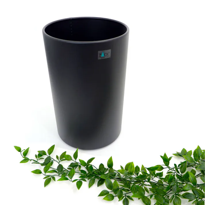 ゴミ箱 マットブラック|ZACK 50507 CIVOS ごみ箱 ビン ペーパーバスケット Sサイズ 浴室収納 バスルーム 洗面 ステンレス おしゃれ 雑貨 かっこいい 上質 高級 ホテルライク 男前インテリア インダストリアル ドイツ デザイナーズ