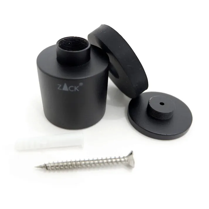 ドアストッパー マットブラック|ZACK 50633 ARGOS フロア設置 ストッパー ドア用 ドア止め 玄関 屋内 屋外 DIY ステンレス おしゃれ 雑貨 スタイリッシュ モード かっこいい 上質 高級 ホテルライク 男前インテリア インダストリアル ドイツ デザイナーズ