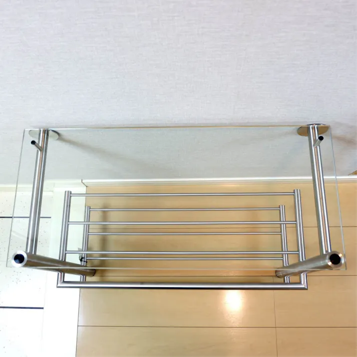 コートラック用ガラスシェルフ(棚)|ZACK 50678 ABILIO ガラス棚板 天板 一枚板 ガラス製 専用ガラス 別売り 収納 ステンレス おしゃれ 雑貨 かっこいい 上質 高級 ホテルライク 男前インテリア インダストリアル ドイツ デザイナーズ