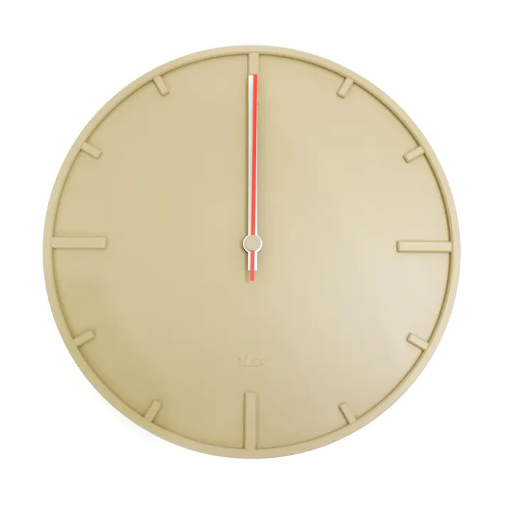 ウォールクロック ベージュ|ZACK 60016 WANU クロック 27cm 時計 壁付け 壁掛け 掛け時計 ステップ式 ステンレス 雑貨 スタイリッシュ モード 高級 ホテルライク 男前インテリア インダストリアル ドイツ デザイナーズ