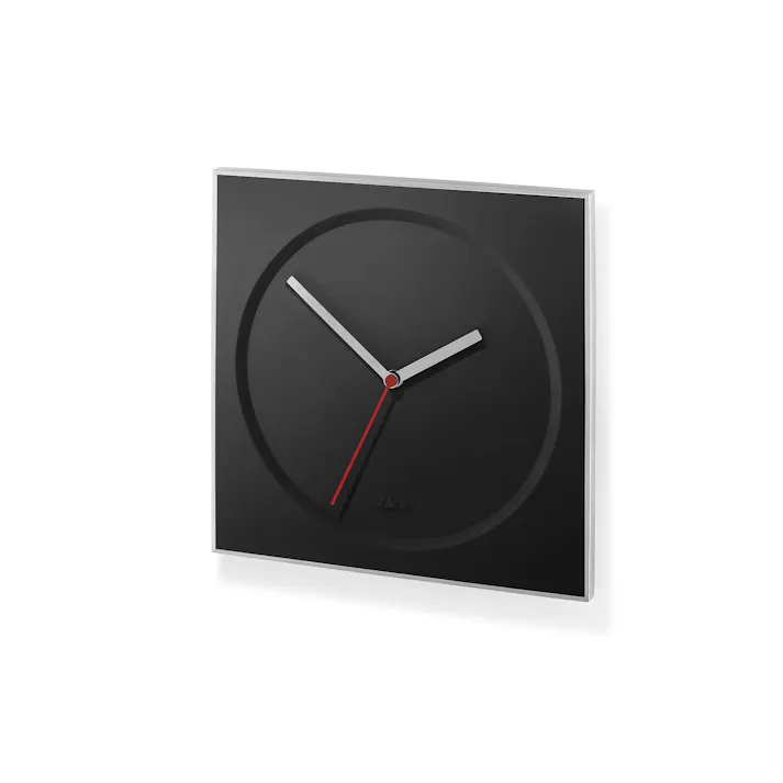 ウォールクロック|ZACK 60050 HOYO 26cm 時計 壁付け 壁掛け 掛け時計 ステップ式 グレー ダークグレー スクエア ステンレス スタイリッシュ おしゃれ 雑貨 かっこいい 上質 高級 ホテルライク 男前インテリア インダストリアル ドイツ デザイナーズ