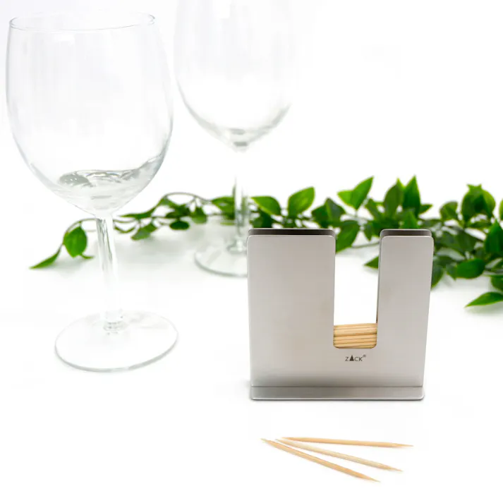 つまようじホルダー|ZACK 20262 LINU 爪楊枝入れ ピック入れ ピックスタンド 爪楊枝スタンド テーブルウェア ステンレス 高級 ホテルライク インテリア インダストリアル ドイツ デザイナーズ