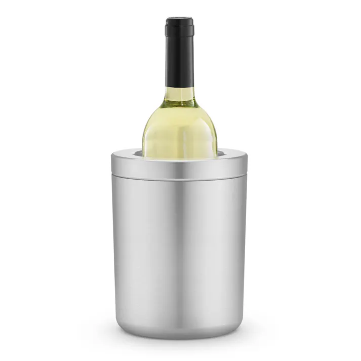 ボトルクーラー|ZACK 20316 DONAR ワイン クーラー 保冷 バー アイテム グッズ ヘアライン マット仕上げ 冷やす ステンレス おしゃれ 雑貨 スタイリッシュ モード かっこいい 上質 高級 ホテルライク 男前インテリア インダストリアル ドイツ デザイナーズ