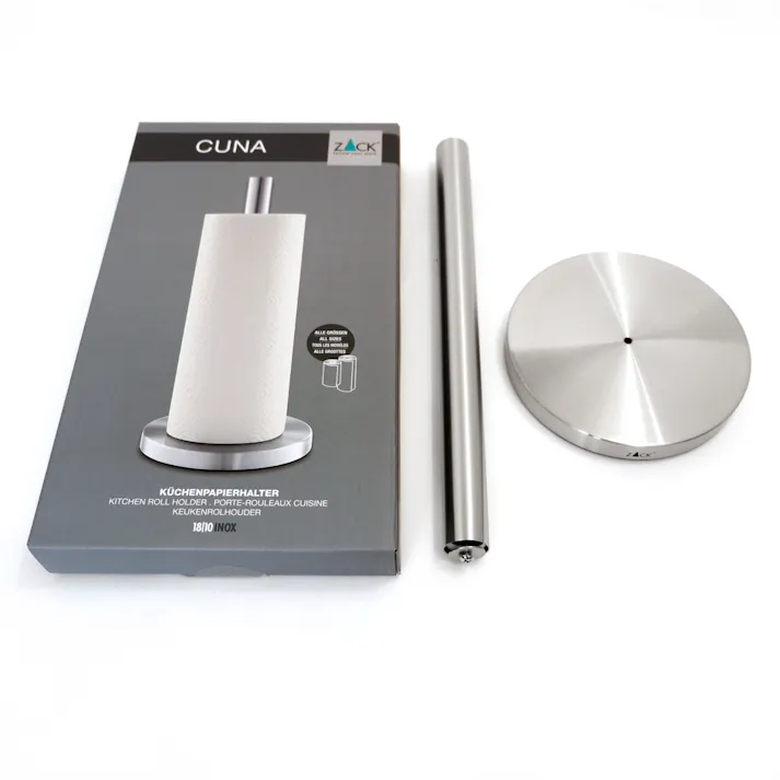 キッチンペーパーホルダー|ZACK 20705 CUNA キッチン ロール ペーパー ホルダー スタンド 収納 料理 道具 スタンド 置き型 据え置き ステンレス おしゃれ 雑貨 かっこいい 上質 高級 ホテルライク 男前インテリア インダストリアル ドイツ デザイナーズ
