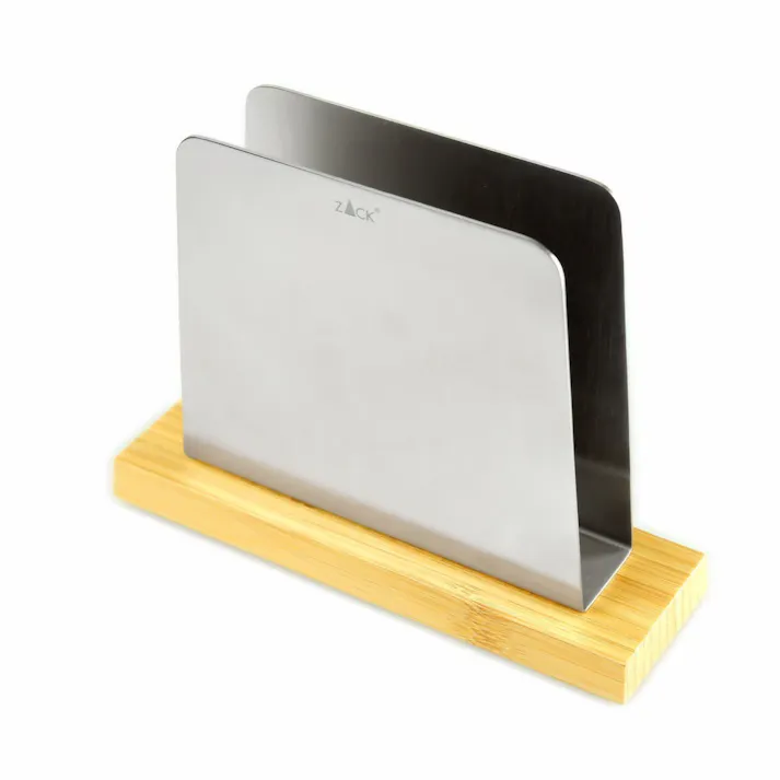 ナプキンホルダー|ZACK 20864 BEVO ナプキン 入れ 立て レストラン カフェ ダイニング ペーパー ランチ 卓上 テーブル ステンレス おしゃれ 雑貨 かっこいい 上質 高級 ホテルライク 男前インテリア インダストリアル ドイツ デザイナーズ