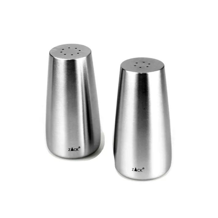 ソルト&ペッパーセット|ZACK 20874 BEVO 塩 こしょう 入れ スパイス 調味料 シーズニング クルーエ セット ソルト ペッパー 卓上 カフェ ステンレス おしゃれ 雑貨 かっこいい 上質 高級 ホテルライク 男前インテリア インダストリアル ドイツ デザイナーズ