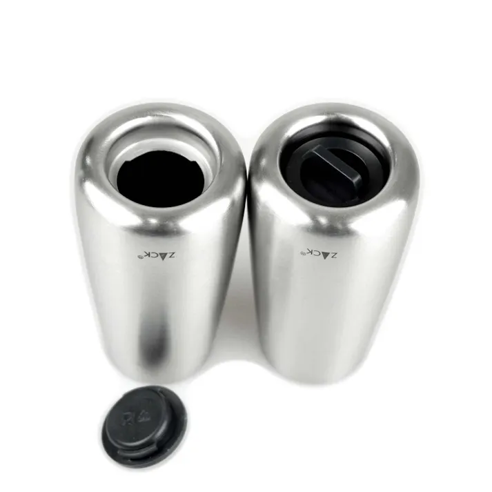 ソルト&ペッパーセット|ZACK 20874 BEVO 塩 こしょう 入れ スパイス 調味料 シーズニング クルーエ セット ソルト ペッパー 卓上 カフェ ステンレス おしゃれ 雑貨 かっこいい 上質 高級 ホテルライク 男前インテリア インダストリアル ドイツ デザイナーズ