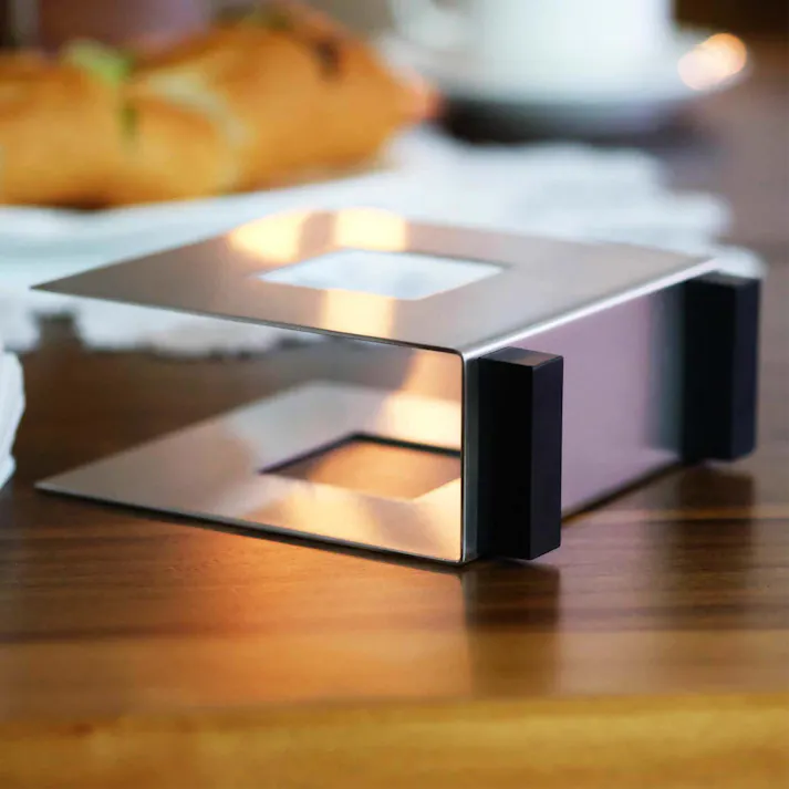 ナプキンホルダー|ZACK 22468 SERVO ナプキン 入れ 立て ナフキン ホルダー レストラン カフェ ダイニング ペーパー ランチ 卓上ステンレス おしゃれ 雑貨 かっこいい 上質 高級 ホテルライク 男前インテリア インダストリアル ドイツ デザイナーズ