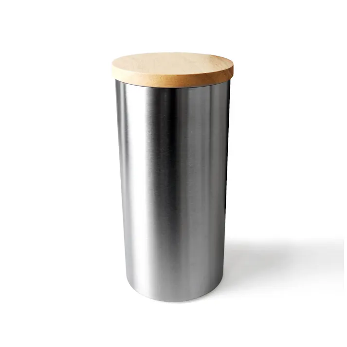 キャニスターL|ZACK 24005 CERA ティーキャニスター コーヒーキャニスター ロゴなし ジャー 保存 容器 カフェ 収納 卓上 シリンダー ステンレス おしゃれ 雑貨 かっこいい 上質 高級 ホテルライク 男前インテリア インダストリアル ドイツ デザイナーズ