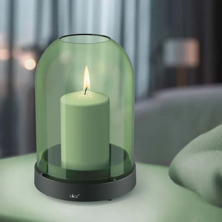 ランタン グリーンL|ZACK 30114 TREVO テーブルライト キャンドルライト 卓上 ランプ ドーム型 照明 コードレス 持ち運び USB ホテルライク ステンレス おしゃれ 雑貨 かっこいい 上質 高級 ホテルライク 男前インテリア インダストリアル ドイツ デザイナーズ