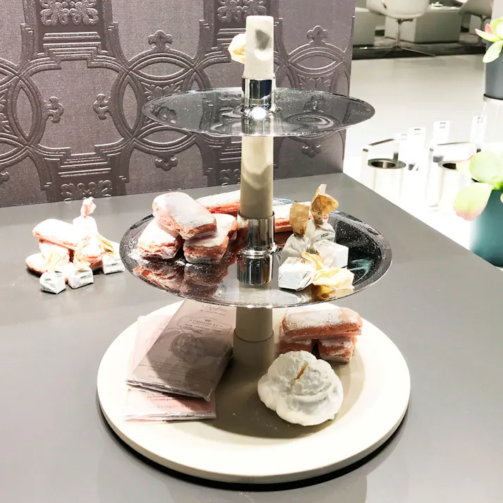 ケーキスタンド|ZACK 30632 PATORE フルーツスタンド スナック スタンド 3段 アフタヌーンティー パーティラック テーブルウェア ステンレス 高級 ホテルライク インテリア インダストリアル ドイツ デザイナーズ