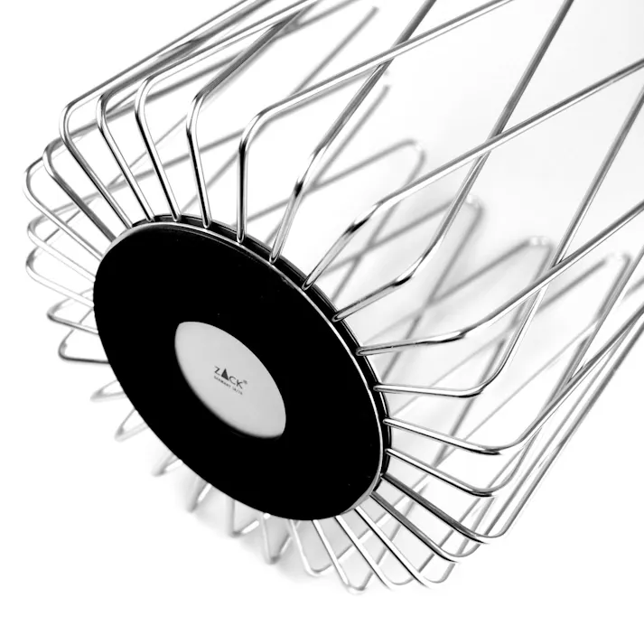 フルーツバスケット|ZACK 30655 BIVIO ワイヤーバスケット フルーツボウル ボウル 果物かご 縦長 スリム 収納容器 パンかご パン皿 ステンレス おしゃれ 雑貨 かっこいい 上質 高級 ホテルライク 男前インテリア インダストリアル ドイツ デザイナーズ