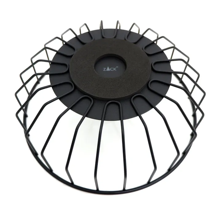 フルーツバスケット マットブラック|ZACK 30671 ABASSO フルーツボウル パンかご パン皿 ボウル 果物かご 幅広 収納容器 ステンレス おしゃれ 雑貨 かっこいい 上質 高級 ホテルライク 男前インテリア インダストリアル ドイツ デザイナーズ