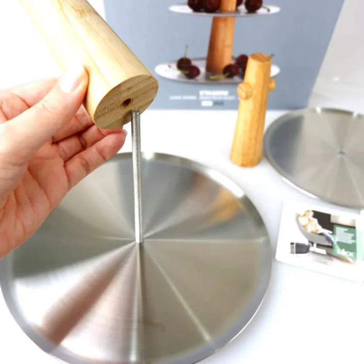 ケーキ/フルーツスタンド|ZACK 30739 SEVORE ケーキスタンド お菓子 2段 アフタヌーンティー パーティラック ステンレス 高級 ホテルライク インダストリアル ドイツ デザイナーズ