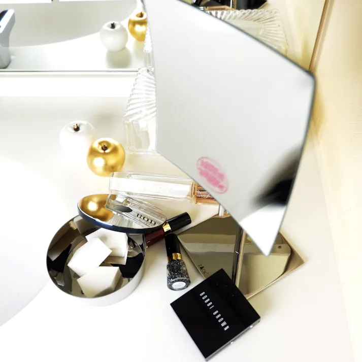 コスメティックミラー(5倍拡大鏡)|ZACK 40008 AVIO スタンド コスメミラー 卓上鏡 片面鏡 拡大鏡 鏡 メイク ステンレス 高級 ホテルライク インダストリアル ドイツ デザイナーズ