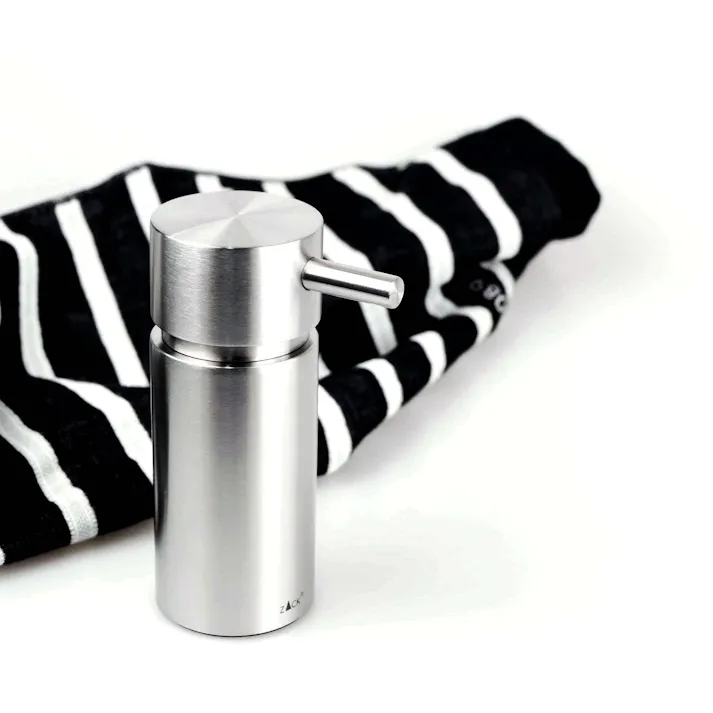 リキッドディスペンサーS|ZACK 40310 MANOLA ソープディスペンサー 液体ソープ入れ シャンプー ボディソープ ミニ ステンレス おしゃれ 雑貨 かっこいい 上質 高級 ホテルライク 男前インテリア インダストリアル ドイツ デザイナーズ