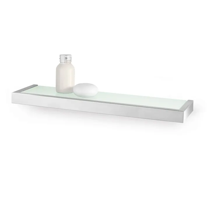 バスルームシェルフ|ZACK 40384 LINEA バスシェルフ ガラス シェルフ 収納 棚 バス 浴室 洗面 シンク周り 壁付け DIY ステンレス 高級 品質 ホテルライク 男前インテリア インダストリアル ドイツ デザイン デザイナーズ