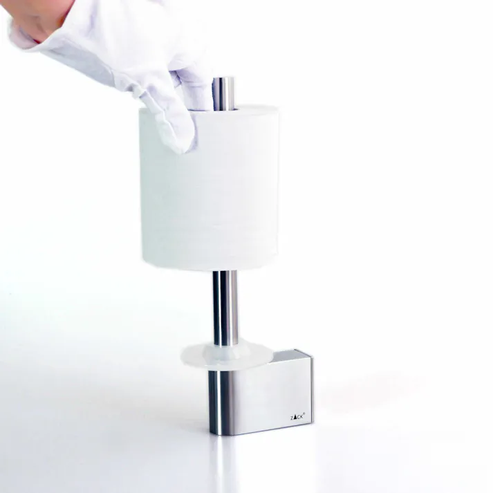スペアトイレットロールホルダー|ZACK 40412 ATORE トイレットペーパーホルダー スペア トイレ用品 トイレ収納 詰め替え用 壁取り付け用 DIY ステンレス おしゃれ かっこいい 上質 高級 ホテルライク 男前インテリア インダストリアル ドイツ デザイナーズ