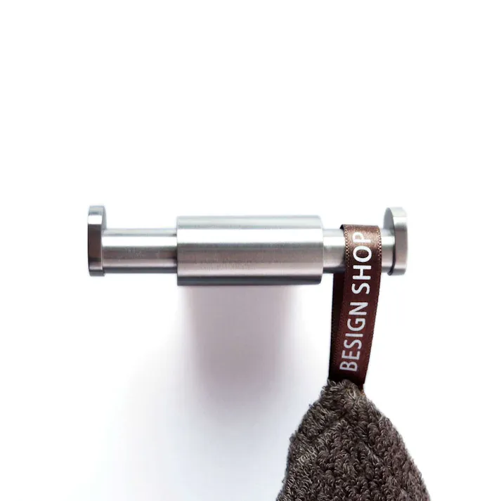 ダブルタオルフック|ZACK 40420 ATORE タオル掛け タオルラック ダブルフック 2本フック タオルハンガー 浴室 洗面 キッチン 壁付け DIY ステンレス おしゃれ 雑貨 かっこいい 上質 高級 ホテルライク 男前インテリア インダストリアル ドイツ デザイナーズ