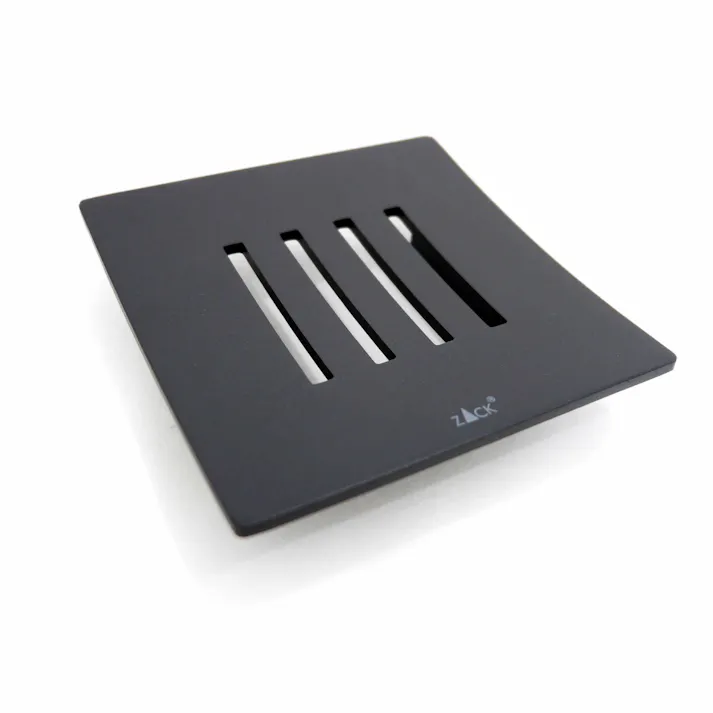ソープディッシュ マットブラック|ZACK 40443 ABBACO ソープトレー 石鹸トレイ 石鹸入れ 石鹸受け 石鹸置き スクエア ステンレス おしゃれ 雑貨 スタイリッシュ モード かっこいい 上質 高級 ホテルライク 男前インテリア インダストリアル ドイツ デザイナーズ