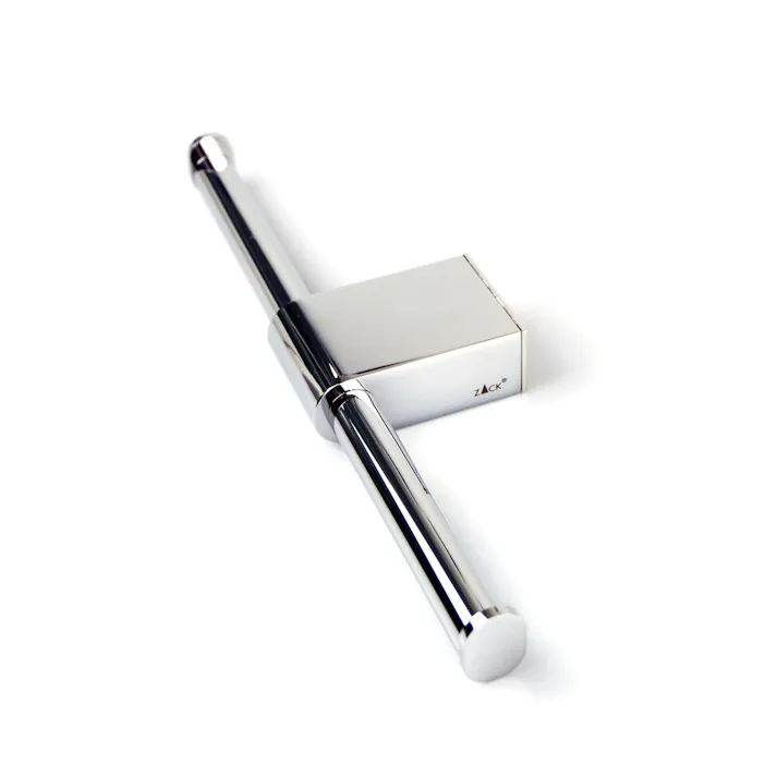 ダブルトイレットロールホルダー|ZACK 40452 ATORE トイレットペーパーホルダー ダブル収納 ペーパーストック トイレ収納 壁付け DIY ステンレス おしゃれ 雑貨 かっこいい 上質 高級 ホテルライク 男前インテリア インダストリアル ドイツ デザイナーズ