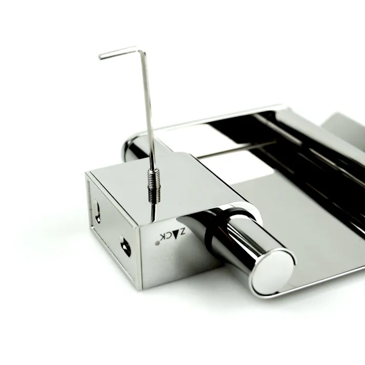 トイレットロールホルダー(フラップ付)|ZACK 40453 ATORE トイレットペーパーホルダー トイレ収納 壁付け DIY ステンレス 高級 ホテルライク インダストリアル ドイツ デザイナーズ