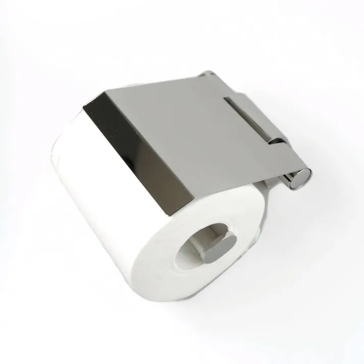 トイレットロールホルダー(フラップ付)|ZACK 40453 ATORE トイレットペーパーホルダー トイレ収納 壁付け DIY ステンレス 高級 ホテルライク インダストリアル ドイツ デザイナーズ