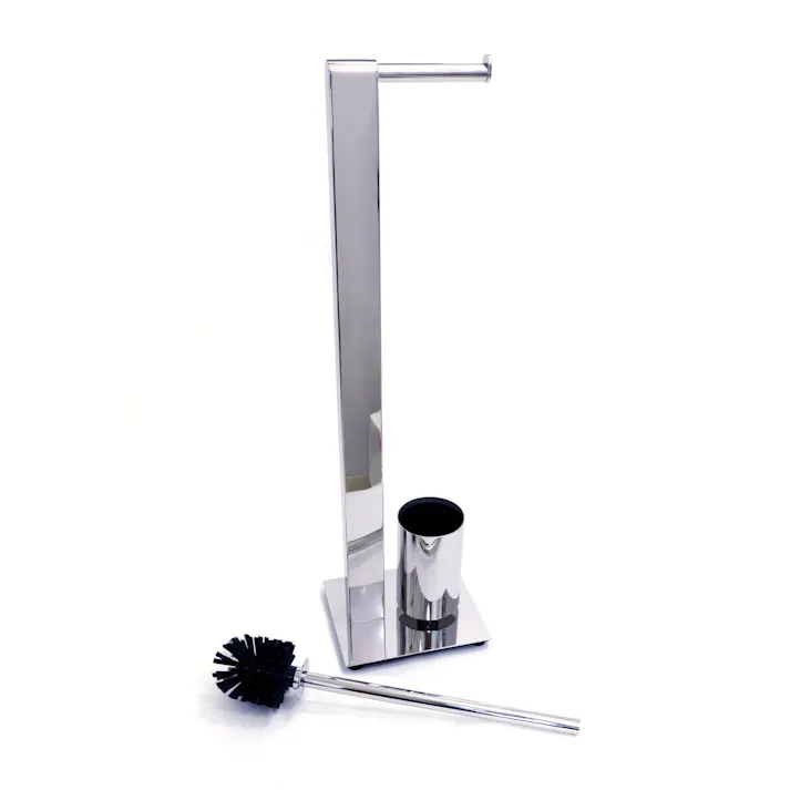 トイレットバトラー|ZACK 40455 ATORE トイレバトラー トイレブラシ ペーパースタンド トイレ収納 サニタリー ステンレス 高級 ホテルライク インダストリアル ドイツ デザイナーズ