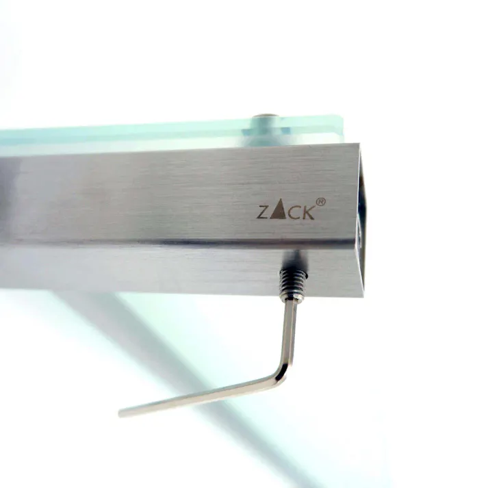 バスルームシェルフ|ZACK 40486 CARVO バスシェルフ ガラスシェルフ ステンレスフレーム 収納 棚 バス 浴室 壁付けタイプ 壁設置 DIY ステンレス おしゃれ 雑貨 かっこいい 上質 高級 ホテルライク 男前インテリア インダストリアル ドイツ デザイナーズ