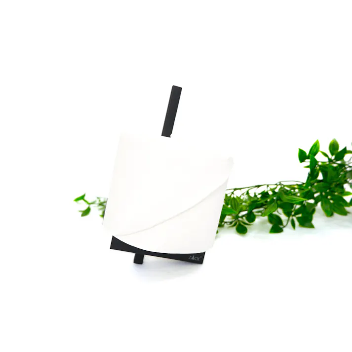 スペアトイレットペーパーホルダー マットブラック|ZACK 40501 CARVO ペーパーホルダー 縦型 スリム 壁付け DIY ステンレス おしゃれ 雑貨 スタイリッシュ モード かっこいい 上質 高級 ホテルライク 男前インテリア インダストリアル ドイツ デザイナーズ