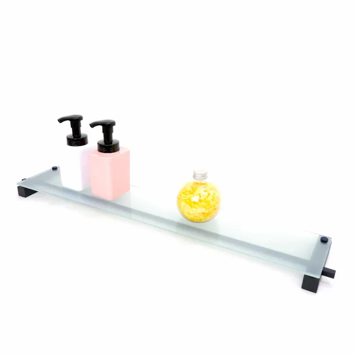 バスルームシェルフ マットブラック|ZACK 40506 CARVO バスシェルフ ガラスシェルフ 収納 棚 バス 浴室 壁付け DIY ステンレス 高級 ホテルライク インダストリアル ドイツ デザイナーズ