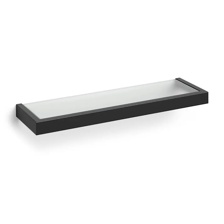 期間限定!10%OFFクーポン配布中!バスルームシェルフ マットブラック|ZACK 40574 LINEA バス シェルフ 収納 棚 浴室 洗面 シンク 壁付け DIY ステンレス 高級 ホテルライク インダストリアル ドイツ デザイナーズ