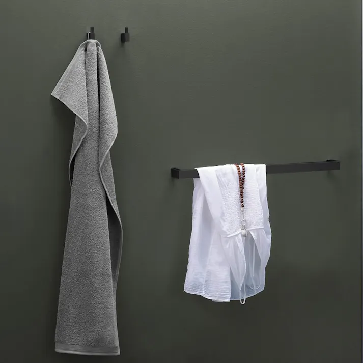 タオルフック マットブラック|ZACK 40580 LINEA フック タオル掛け 浴室 洗面 キッチン シングルフック 壁付け DIY ステンレス スタイリッシュ モード 高級 ホテルライク 男前インテリア インダストリアル ドイツ デザイナーズ