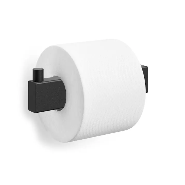 トイレットロールホルダー マットブラック|ZACK 40590 LINEA トイレットペーパーホルダー 壁付け DIY ステンレス おしゃれ 雑貨 スタイリッシュ モード かっこいい 上質 高級 ホテルライク 男前インテリア インダストリアル ドイツ デザイナーズ