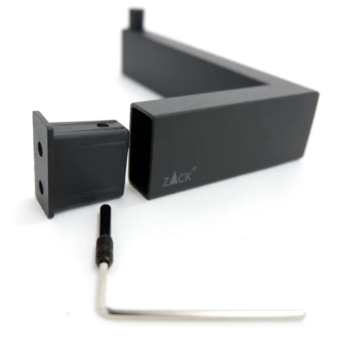 トイレットロールホルダー マットブラック|ZACK 40590 LINEA トイレットペーパーホルダー 壁付け DIY ステンレス おしゃれ 雑貨 スタイリッシュ モード かっこいい 上質 高級 ホテルライク 男前インテリア インダストリアル ドイツ デザイナーズ