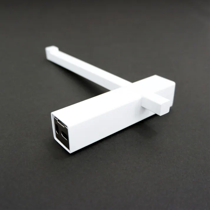 トイレットロールホルダー ホワイト|ZACK 40810 CARVO ペーパーホルダー ロールホルダー 収納 壁付けタイプ DIY ステンレス おしゃれ 雑貨 スタイリッシュ モード かっこいい 上質 高級 ホテルライク 男前インテリア インダストリアル ドイツ デザイナーズ