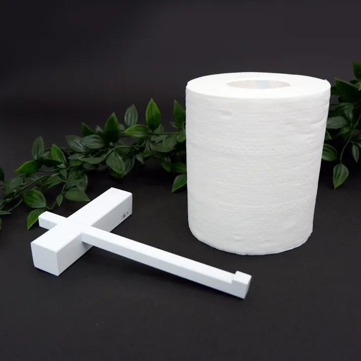 トイレットロールホルダー ホワイト|ZACK 40810 CARVO ペーパーホルダー ロールホルダー 収納 壁付けタイプ DIY ステンレス おしゃれ 雑貨 スタイリッシュ モード かっこいい 上質 高級 ホテルライク 男前インテリア インダストリアル ドイツ デザイナーズ