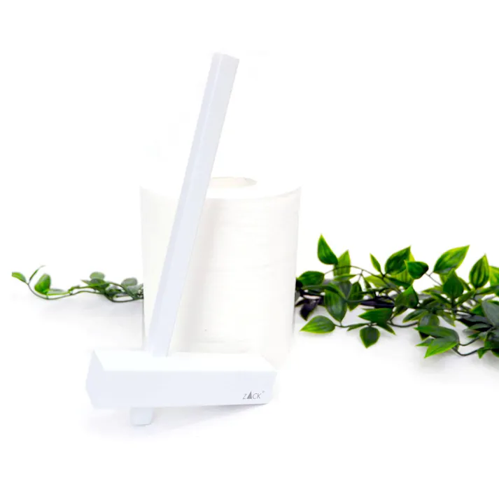 スペアトイレットロールホルダー ホワイト|ZACK 40811 CARVO ペーパーホルダー スペア 縦型 スリム 壁付け DIY ステンレス おしゃれ 雑貨 スタイリッシュ モード かっこいい 上質 高級 ホテルライク 男前インテリア インダストリアル ドイツ デザイナーズ