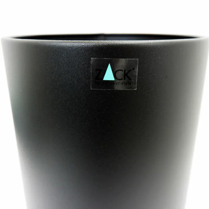 ゴミ箱 マットブラック|ZACK 50508 CIVOS ごみ箱 ビン ペーパーバスケット 浴室収納 バスルーム 洗面 ステンレス おしゃれ 雑貨 かっこいい 上質 高級 ホテルライク 男前インテリア インダストリアル ドイツ デザイナーズ