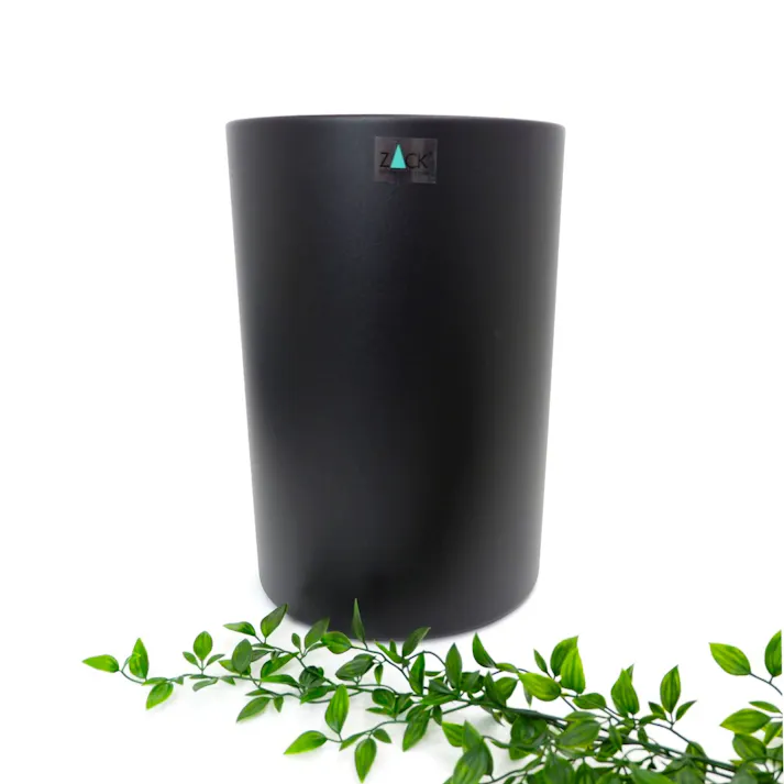 ゴミ箱 マットブラック|ZACK 50508 CIVOS ごみ箱 ビン ペーパーバスケット 浴室収納 バスルーム 洗面 ステンレス おしゃれ 雑貨 かっこいい 上質 高級 ホテルライク 男前インテリア インダストリアル ドイツ デザイナーズ