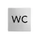 ピクトグラム(トイレ表示板WC)|ZACK 50715 INDICI ピクトグラフィ ピクトサイン サインドアプレート 案内板 表示板 トイレ表示 WC ステンレス おしゃれ 雑貨 かっこいい 上質 高級 ホテルライク 男前インテリア インダストリアル ドイツ デザイナーズ