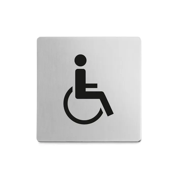 ピクトグラム(多目的トイレ表示板)|ZACK 50725 INDICI ピクトグラフィ ピクトサイン サインドアプレート 案内板 表示板 多目的トイレ ステンレス おしゃれ 雑貨 かっこいい 上質 高級 ホテルライク 男前インテリア インダストリアル ドイツ デザイナーズ