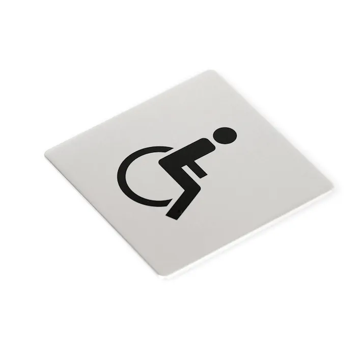 ピクトグラム(多目的トイレ表示板)|ZACK 50725 INDICI ピクトグラフィ ピクトサイン サインドアプレート 案内板 表示板 多目的トイレ ステンレス おしゃれ 雑貨 かっこいい 上質 高級 ホテルライク 男前インテリア インダストリアル ドイツ デザイナーズ